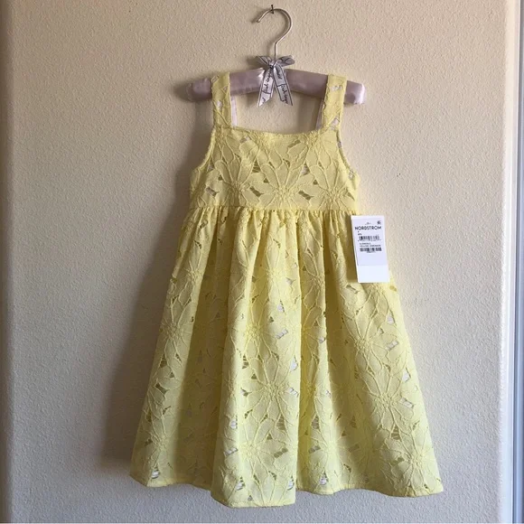 NWT Nordstrom Yellow Lemonade Floral Lace Girls Dress (Size: 3) NWT Nordstrom Yellow Lemonade Floral Lace Girls Dress (Size: 3)